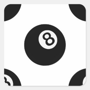 Adesivo Quadrado emoji oito bolas