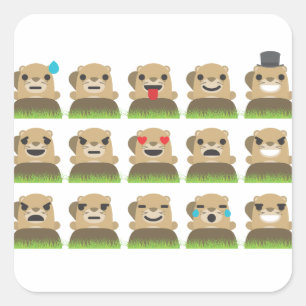Adesivo Quadrado emojis de moinho