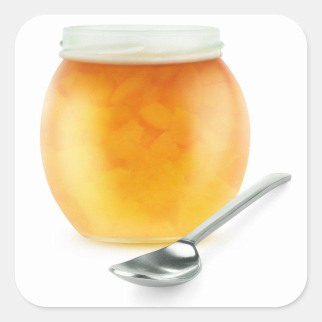 Adesivo Quadrado Emperramento de pêssego (Frente)