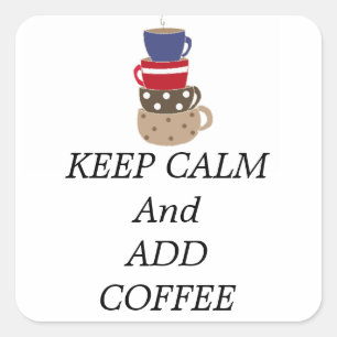 Adesivo Quadrado Empilhar Copas de Café
