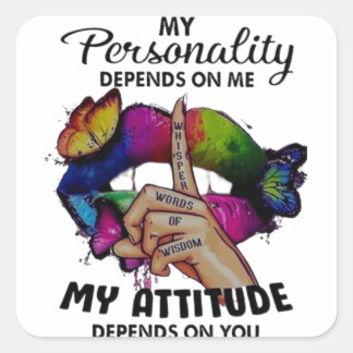 Adesivo Quadrado Empowring Lips Influence Your World