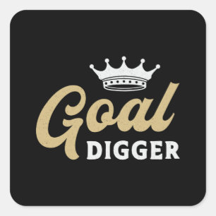 Adesivo Quadrado Empreendedor Goal Digger Chefe Diretor Executivo