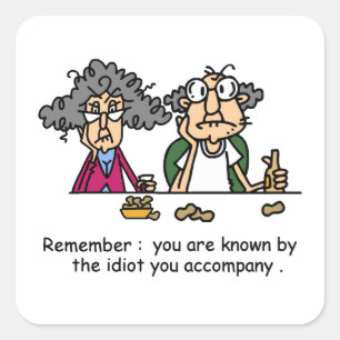 Adesivo Quadrado Empresa Idiot