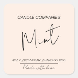 Adesivo Quadrado Empresa Maker de Vegan de Soy Vegan