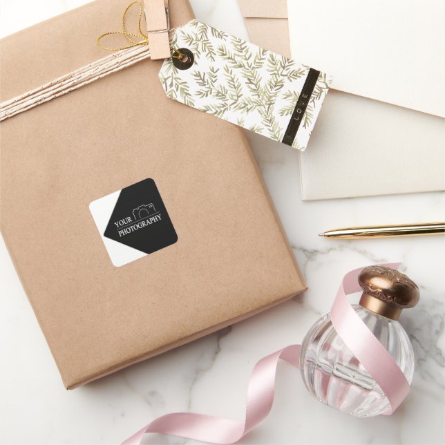 Adesivo Quadrado Empresa Modelo personalizada de negócios Crie seu (Presentear)