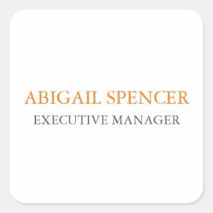 Adesivo Quadrado Empresa profissional simples e simples e simples