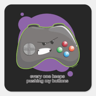 Adesivo Quadrado Empurrar Meus Botões