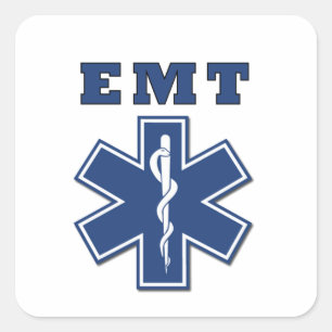 Adesivo Quadrado EMT Star of Life Classic