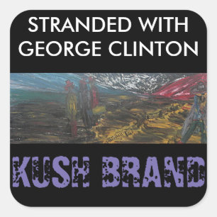 ADESIVO QUADRADO ENCALHADO COM GEORGE CLINTON KUSH