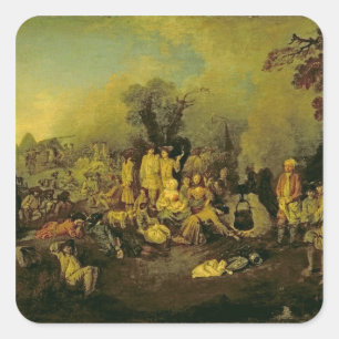 Adesivo Quadrado Encampamento cigano