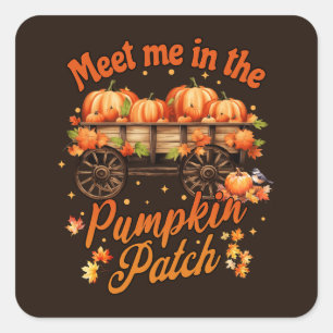 Adesivo Quadrado Encontre-me no Pumpkin Patch
