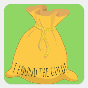 Adesivo Quadrado Encontrei o Dia de São Patrício de ouro