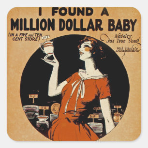 Adesivo Quadrado Encontrei Um Milhão De Dólares