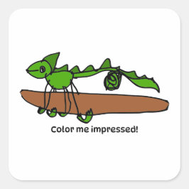 Adesivo Quadrado Encouragement Sticker for Kids - Chameleon