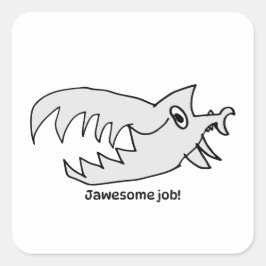 Adesivo Quadrado Encouragement Sticker for Kids - Shark