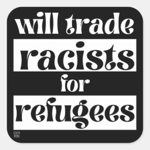 adesivo quadrado "END RACISM 2"