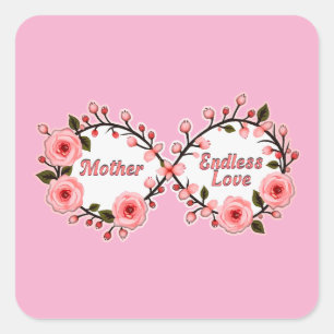 Adesivo Quadrado Endless Love – Mother Floral Art