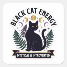 Energia de Gata Preta - Celestial Mística e Introv