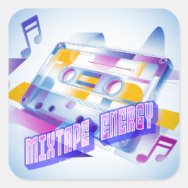 Adesivo Quadrado Energia de Mixtape