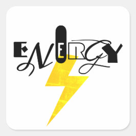 Adesivo Quadrado Energia - Sinal de Trovão