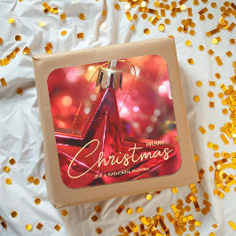 Adesivo Quadrado Enfeite de Estrela de Natal