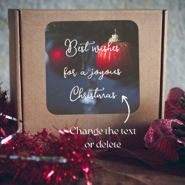 Adesivo Quadrado Enfeites de natal de glamour escuros