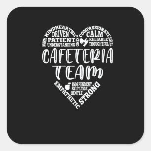 Adesivo Quadrado Enfermeira da Equipe da Cafeteria Semana do Dia da