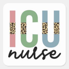Adesivo Quadrado Enfermeira da UTI Cheetah RN presentes de Apreciaç