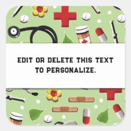 Adesivo Quadrado Enfermeira Enfermeira Vinheira