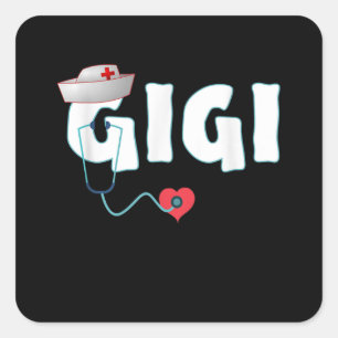 Adesivo Quadrado Enfermeira Engraçada Er Icu Rn Cna Gigi Enfermagem