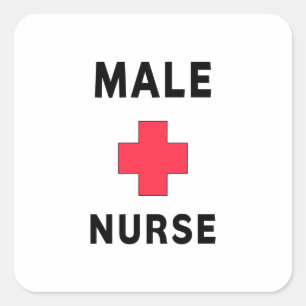 Adesivo Quadrado Enfermeira masculina