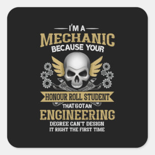 Adesivo Quadrado Engenheiro Eu Sou Uma Engenharia Mecânica