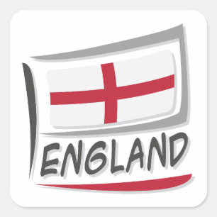 Adesivo Quadrado England Pride X Flag