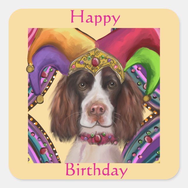 ADESIVO QUADRADO ENGLISH SPRINGER SPANIEL  (Frente)