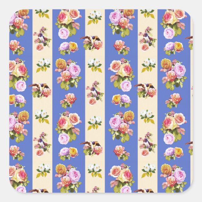 Adesivo Quadrado Engolidos e rosas (Frente)