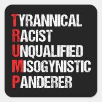 Engraçado Anti Trump Acrônimo de Humor Político