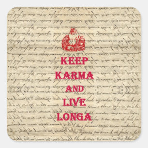 Adesivo Quadrado Engraçado Buda dizendo