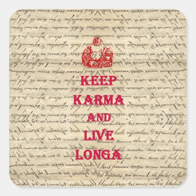 Adesivo Quadrado Engraçado Buda dizendo (Frente)