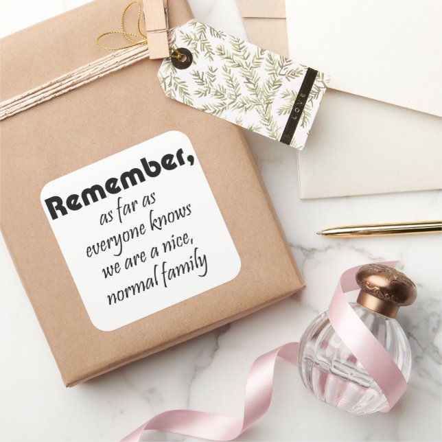 Adesivo Quadrado Engraçado cita presentes humor dizendo presentes (Presentear)