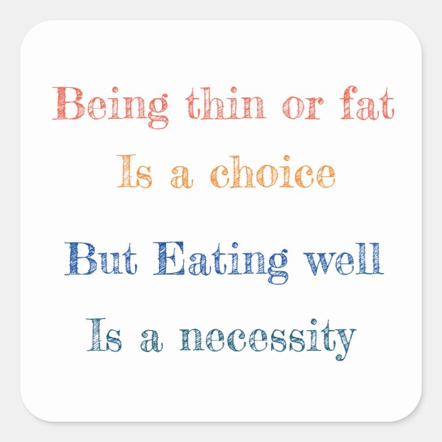 Adesivo Quadrado Engraçado dizer vinheta quadrada (Frente)