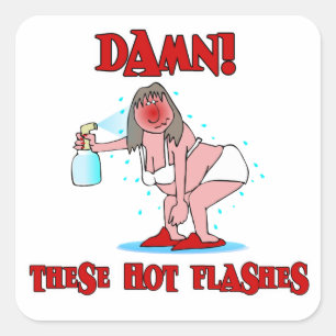 Adesivo Quadrado Engraçado Menopause
