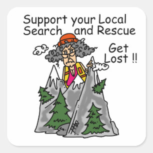 Adesivo Quadrado Engraçado obtenha perdido