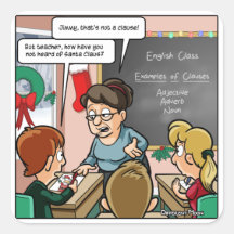 Engraçado Papai Noel Pun Vinhetas da Praça de Nata