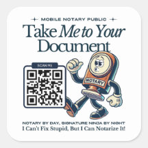 Engraçado Retro Mobile Notary Public Marketing