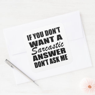 Adesivo Quadrado Engraçado sarcástico cita humor sarcasmo introvert