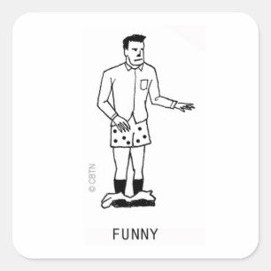 Adesivo Quadrado Engraçado - VESTIDOS