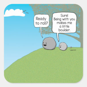 Adesivo Quadrado Engraçado Você Agita Pequeno Pedaço