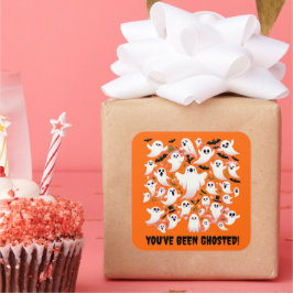 Adesivo Quadrado Engraçado você ter sido fantasma fantasma no voo