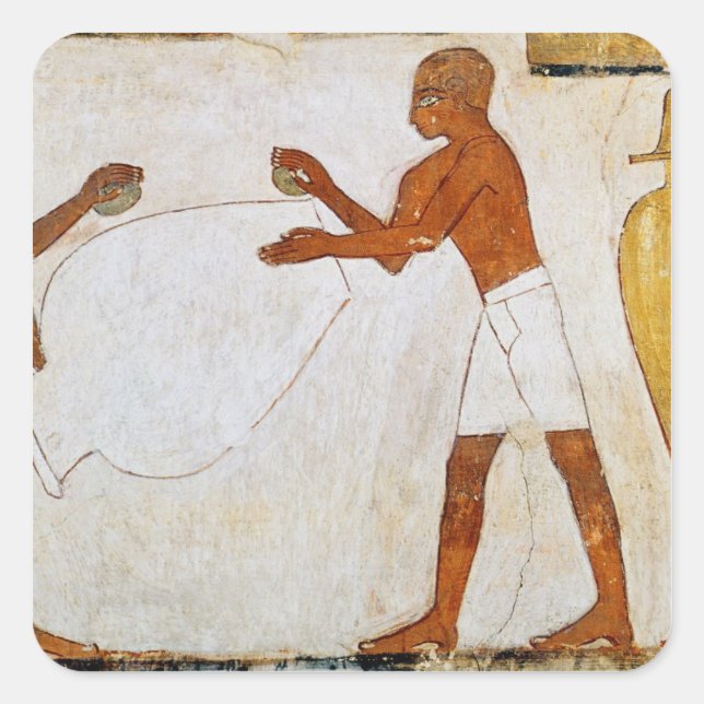 Adesivo Quadrado Engraçamento e polimento de vasos em ouro e (Frente)