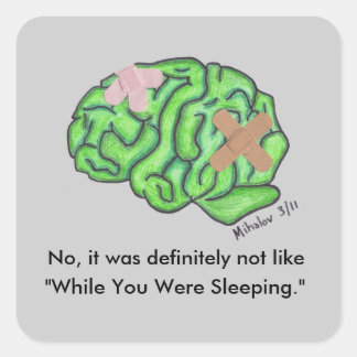 Adesivo Quadrado "Enquanto Dormia"